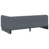 vidaXL Corner Bed Frame with Headboard Dark Grey 90 x 200 cm Velvet