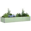 vidaXL Planter Pastel Green 290 x 100 x 45 cm Galvanised Steel