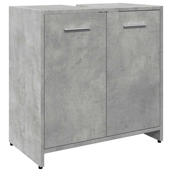 vidaXL Bathroom Sink Cabinet Concrete Grey 60x33x60 cm Engineered Wood