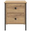 vidaXL Bedside Cabinet with Drawer Artisan oak 40 x 42 x 50 cm