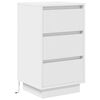 vidaXL Bedside Cabinet with LED Lights&nbsp;White 38x34x65 cm