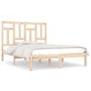 vidaXL Bed Frame without Mattress Solid 140x190 cm Wood Pine