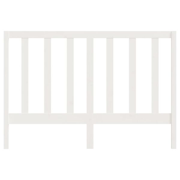 vidaXL Bed Headboard White 126x4x100 cm Solid Wood Pine