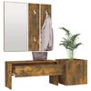 vidaXL Hallway Furniture Set Smoked Oak Engineered Wood