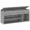 vidaXL Shoe Bench Grey Sonoma 105x30x45 cm Engineered Wood