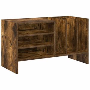 vidaXL Record Cabinet Smoked Oak 78.5 x 35 x 45 cm Engineered Wood