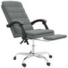 vidaXL Reclining Office Chair Dark Grey Fabric