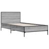 vidaXL Bed Frame without Mattress Grey Sonoma 90x200 cm