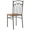 vidaXL Dining Chairs 2 pcs Brown MDF