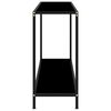 vidaXL Console Table Black 140x35x75 cm Tempered Glass