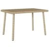 vidaXL Garden Coffee Table Rectangular Beige 60x40x37 cm Poly Rattan