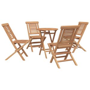 vidaXL Garden Set 5 pcs Brown Soild Teak Wood