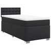 vidaXL Box Spring Bed with Mattress Black 80x200 cm Faux Leather