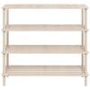 vidaXL 4-Tier Shoe Racks 2 pcs Solid Fir Wood