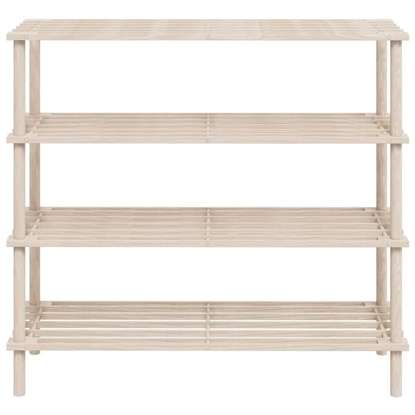 vidaXL 4-Tier Shoe Racks 2 pcs Solid Fir Wood