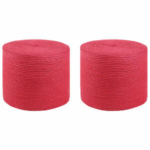 vidaXL 2 pcs 2 mm Red 100% Tossa jute