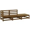 vidaXL 3 Piece Garden Lounge Set Honey Brown Solid Pinewood