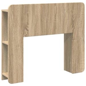 vidaXL Headboard Cabinet with Storage Sonoma Oak Engineered Wood