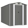 vidaXL Garden Shed Light Grey 192x357x223 cm Galvanised Steel