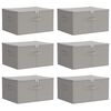 vidaXL Storage Box 6 pcs Non-woven fabric 43 x 34 x 23 cm 33.6 L Grey