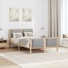vidaXL Bed Frame with Headboard Light Grey 120 x 200 cm Fabric