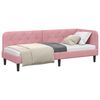 vidaXL Corner Bed Frame with Headboard Pink 80 x 200 cm Velvet