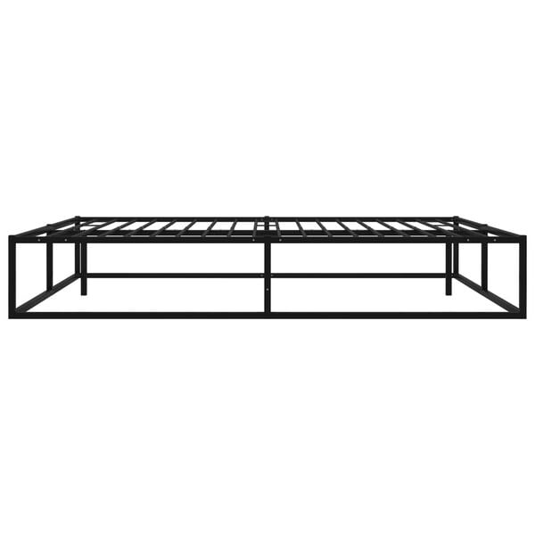 vidaXL Bed Frame without Mattress Black Metal 140x200 cm