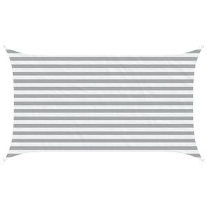 vidaXL Sun Shade Sail Light Grey and White 3.5 x 2 m