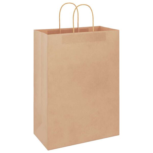 vidaXL Paper Bags 50 pcs with Handles Brown 32x17x44 cm
