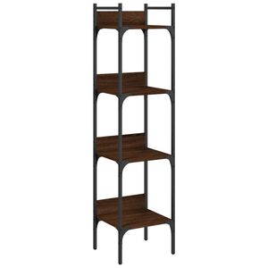 vidaXL Bookshelf 4-Tier Tall Brown Oak
