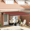 vidaXL Retractable Awning Orange and Brown 4x3 m Fabric and Aluminium