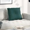 vidaXL Back Pillow Dark Green 60 x 19 x 50 cm Fabric