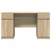 vidaXL Desk with Drawer Sonoma oak 140 x 49 x 76 cm Engineered wood