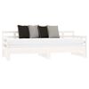 vidaXL Pull-out Day Bed without Mattress White 2x(80x200) cm
