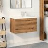 vidaXL Sink Cabinet with Built-in Basin Artisan Oak