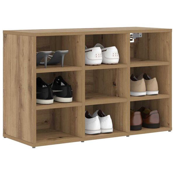 vidaXL Shoe Cabinet Artisan Oak 77.5 x 30 x 51 cm Engineered Wood