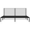 vidaXL Metal Bed Frame without Mattress with Headboard Black 193x203cm