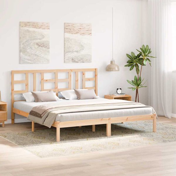 vidaXL Bed Frame without Mattress 180x200 cm Super King Solid Wood