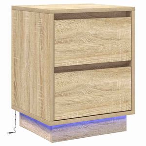 vidaXL Bedside Cabinet Sonoma Oak 39 x 34.5 x 50 cm Engineered wood