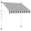 vidaXL Manual Retractable Awning Anthracite and White 400 cm