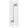 vidaXL Gabion Faucet 4 pcs Silver 25 x 25 x 100 cm Galvanised Steel