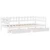 vidaXL Daybed with Drawers without Mattress White 80x200 cm Solid Wood