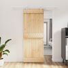 vidaXL Sliding Door with Hardware Set 80x210 cm Solid Wood Pine