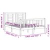 vidaXL Bed Frame without Mattress Black Double Solid Wood Pine