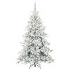vidaXL Artificial Hinged Christmas Tree White 210 cm PVC and Steel