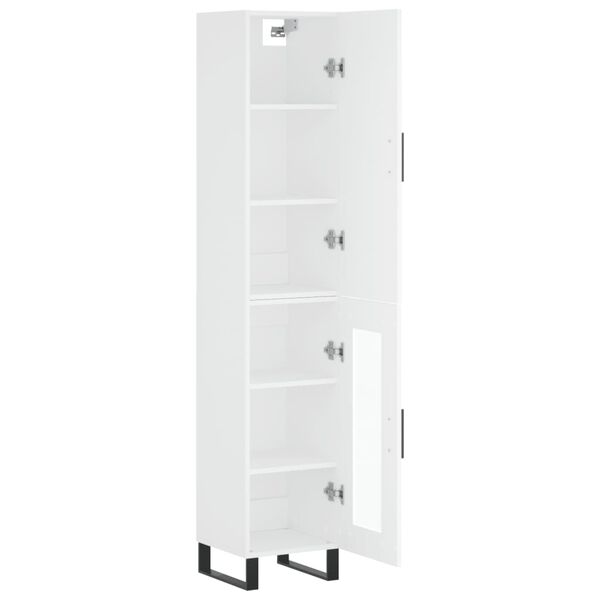 vidaXL Highboard White 34.5x34x180 cm Engineered Wood