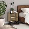 vidaXL Bedside Cabinet Sonoma Oak 40x31x50 cm Engineered Wood and Metal