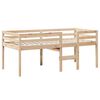 vidaXL High Sleeper Bed without Mattress 90x200 cm Solid Wood Pine