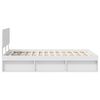 vidaXL Bed Frame with Headboard White 120 x 200 cm Solid Pine Wood