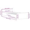 vidaXL Bed Frame without Mattress Smoked Oak 100x200 cm Engineered Wood